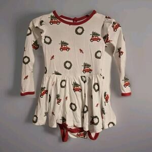 Kyte Baby Twirl Bodysuit Dress Christmas Truck Holiday Tree Size 12-18mGirls-MC1